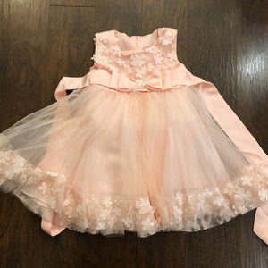 Blush Lace and Tulle Flower Girl Dress